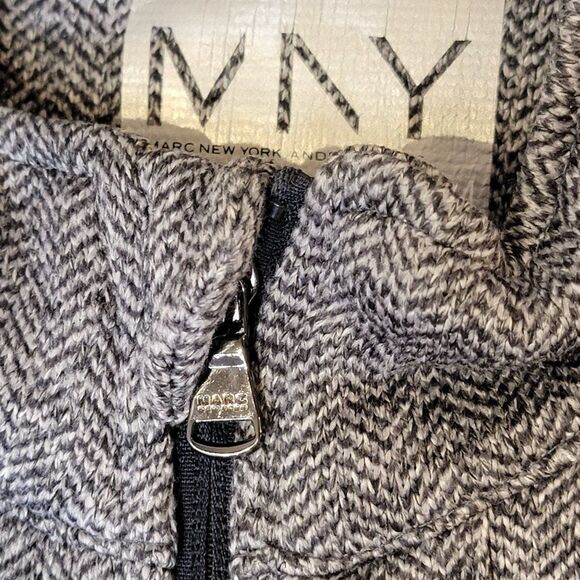 Marc New York Herringbone Zip Front Jacket Womens M Becket Fleece Lined Pockets - Picture 7 of 12